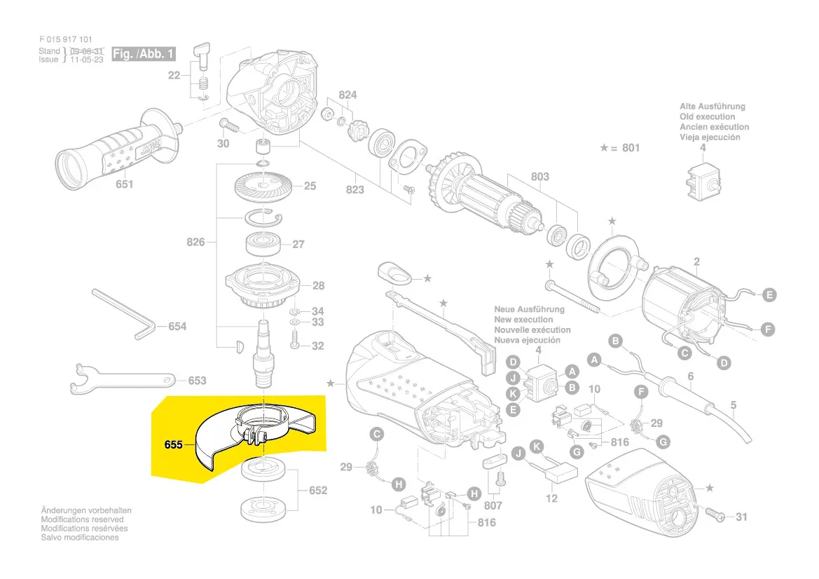 Capot de meulage pour 9176 et 1044 Skil
